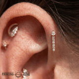 Spellcraft – CZ Threadless End – 14K Gold Geometric Sparkle - piercing - zone.com