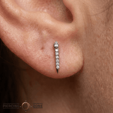 Spellcraft – CZ Threadless End – 14K Gold Geometric Sparkle - piercing - zone.com
