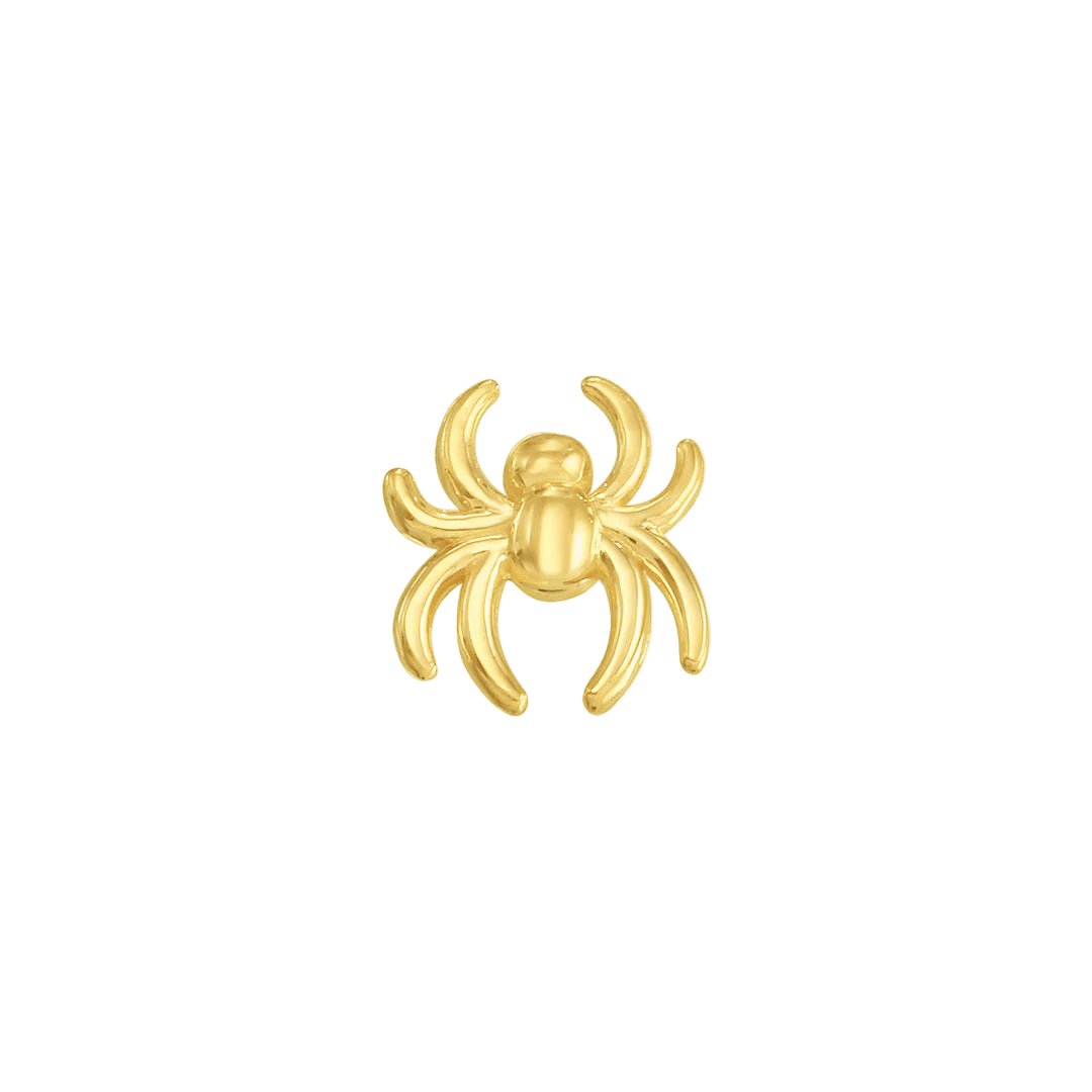 Spider – 14K Gold Threadless & Threaded End - piercing - zone.com
