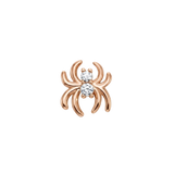 Spider with Gems – 14K Gold Threadless/Threaded End