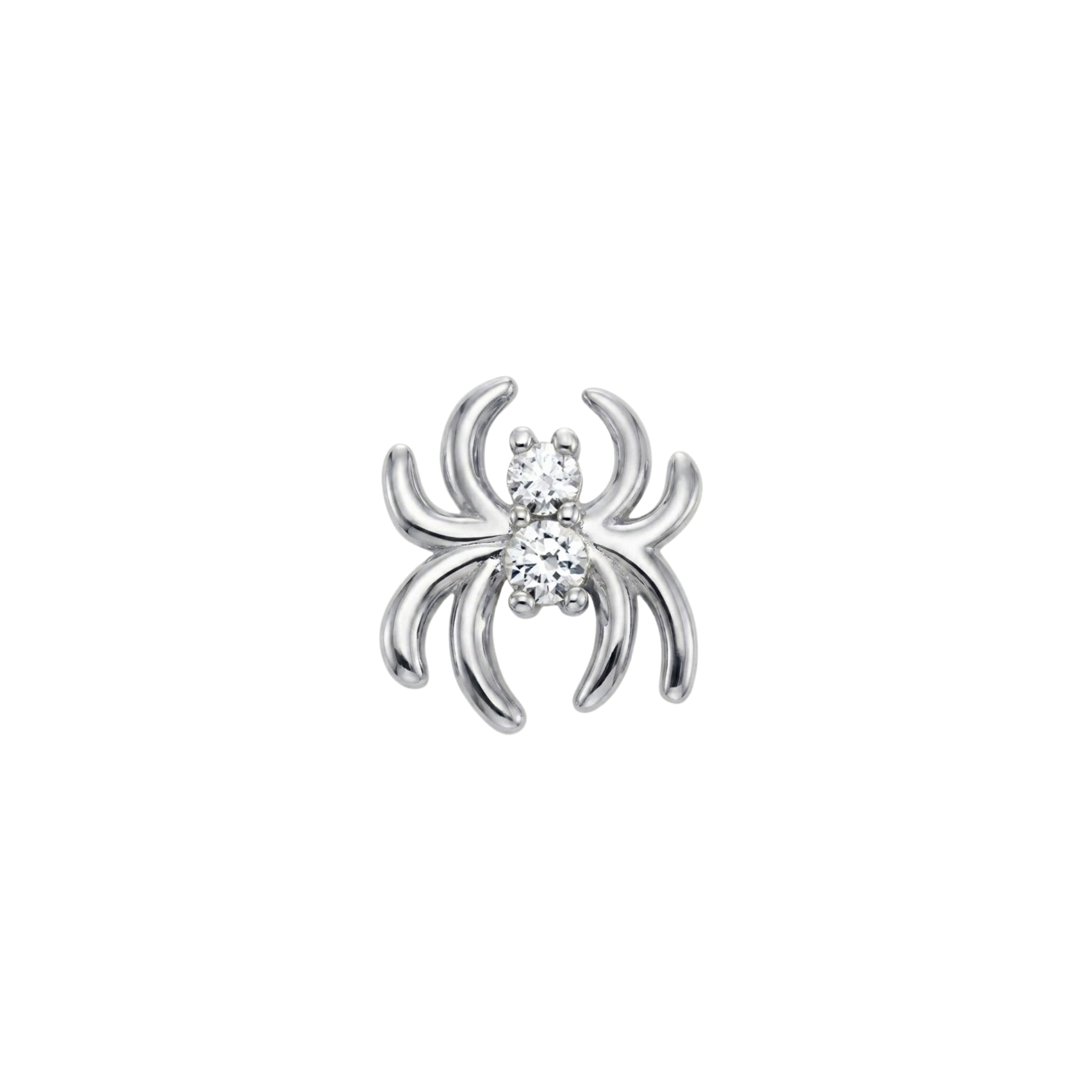 Spider with Gems – 14K Gold Threadless/Threaded End