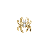Spider with Gems – 14K Gold Threadless/Threaded End
