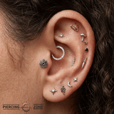Spider Web – 14K Gold Threadless/Threaded End - piercing - zone.com