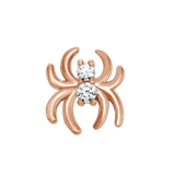 Spider with Gems – 14K Gold Halloween Threadless End - piercing - zone.com