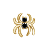 Spider with Gems – 14K Gold Halloween Threadless End - piercing - zone.com