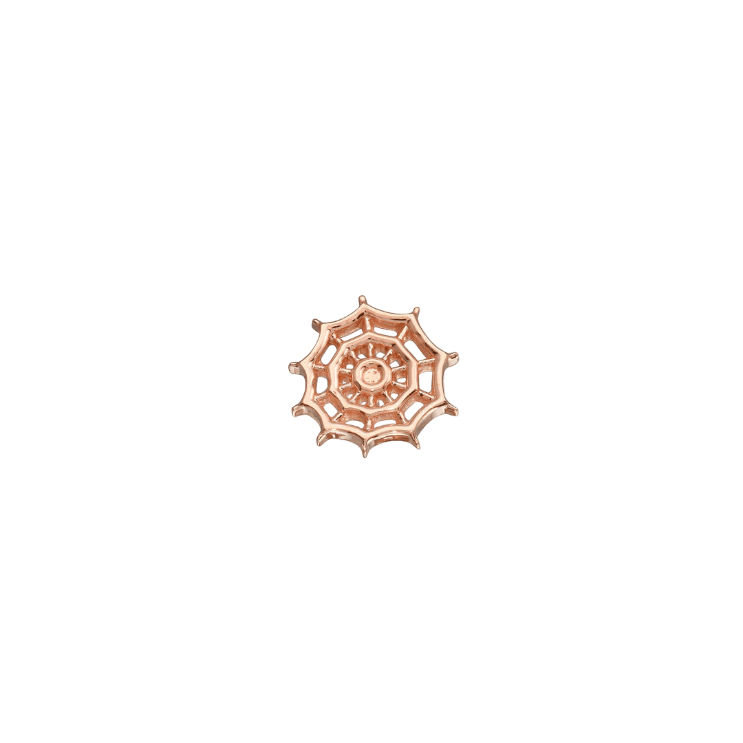 SpiderWeb – 14K Gold Threadless & Threaded End - piercing - zone.com