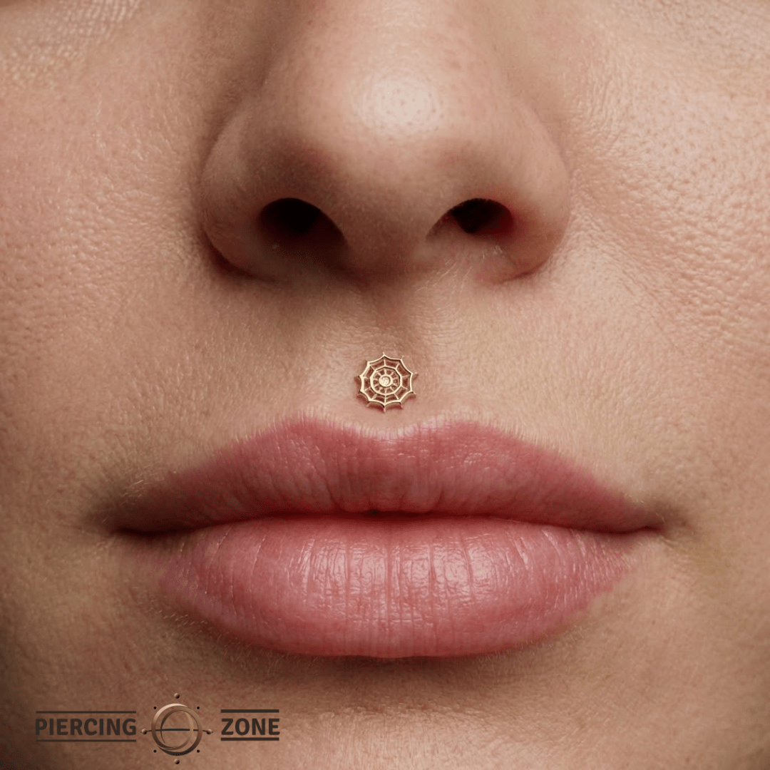 SpiderWeb – 14K Gold Threadless/Threaded End - piercing - zone.com