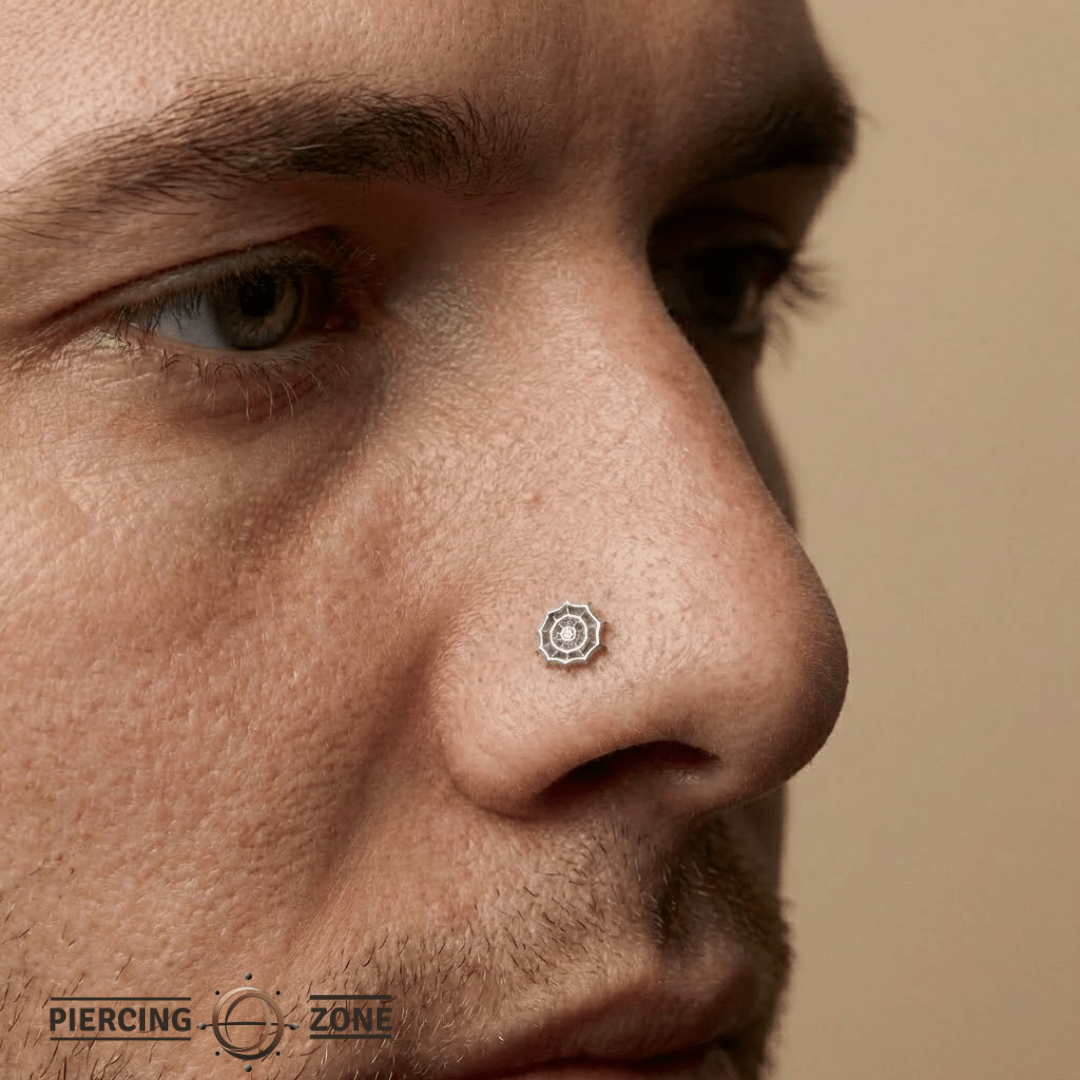 SpiderWeb – 14K Gold Threadless/Threaded End - piercing - zone.com