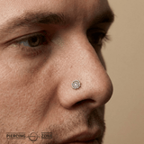 SpiderWeb – 14K Gold Threadless/Threaded End - piercing - zone.com