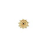 Spiderweb with Gem – 14K Gold Halloween Threadless End - piercing - zone.com