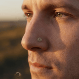 Spiderweb with Gem – 14K Gold Threadless/Threaded End - piercing - zone.com