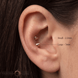 Spikey – Sculptural Gold Points – 14K Gold Threadless End - piercing - zone.com