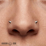 Spikey – Sculptural Gold Points – 14K Gold Threadless End - piercing - zone.com