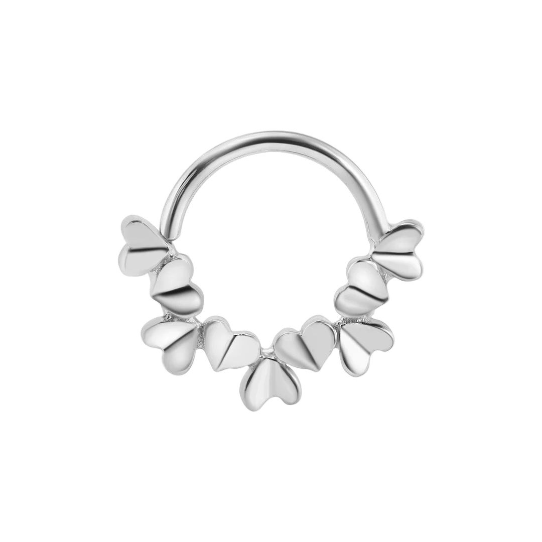 Spirit of Love Seamless Ring – 14K Gold Cup & Divot Design - piercing - zone.com