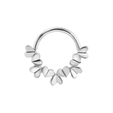 Spirit of Love Seamless Ring – 14K Gold Cup & Divot Design - piercing - zone.com