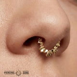 Spirit of Love Seamless Ring – 14K Gold Cup & Divot Design - piercing - zone.com