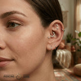 Spirit of Love Seamless Ring – 14K Gold Cup & Divot Design - piercing - zone.com
