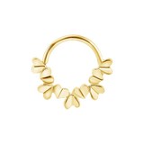 Spirit of Love Seamless Ring – 14K Gold Cup & Divot Design - piercing - zone.com