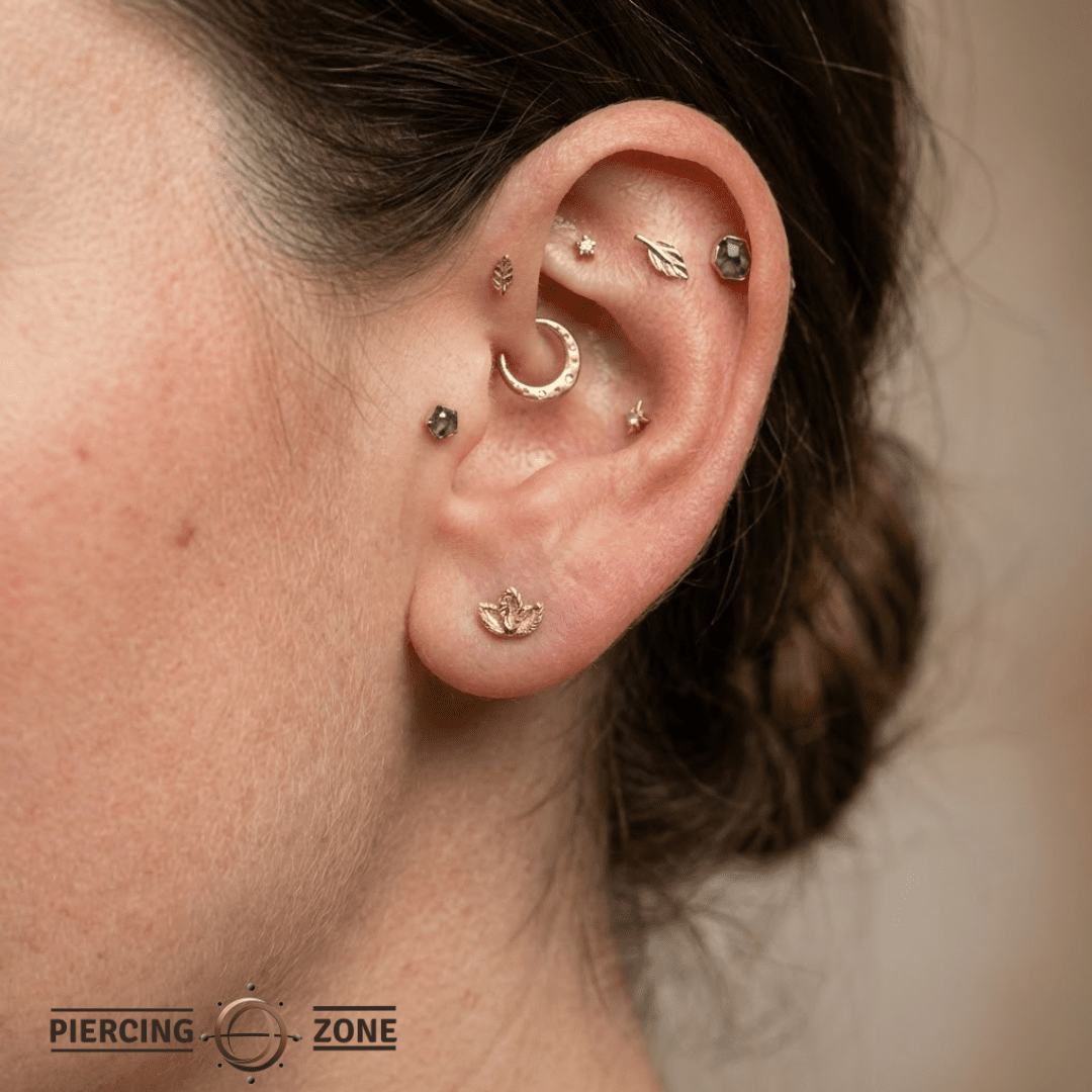 Sprout – 14K Gold Threadless/Threaded End - piercing - zone.com