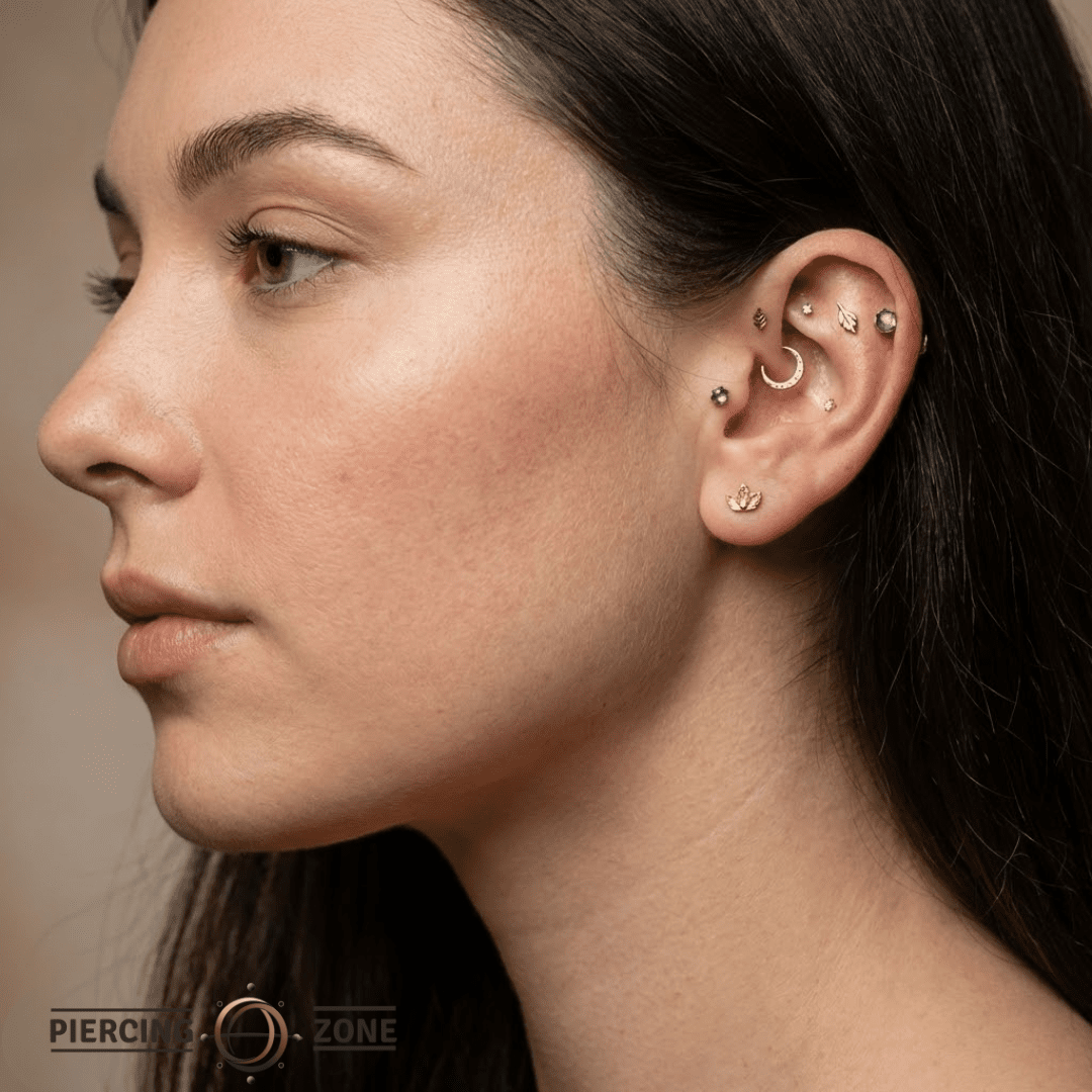 Sprout – 14K Gold Threadless/Threaded End - piercing - zone.com