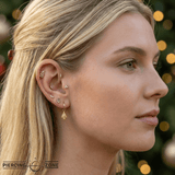 Spruce – 14K & 18K Gold Charm - piercing - zone.com