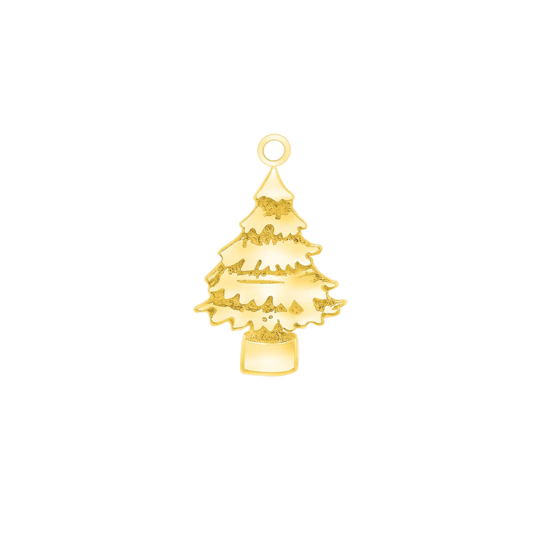 Spruce – 14K & 18K Gold Charm - piercing - zone.com