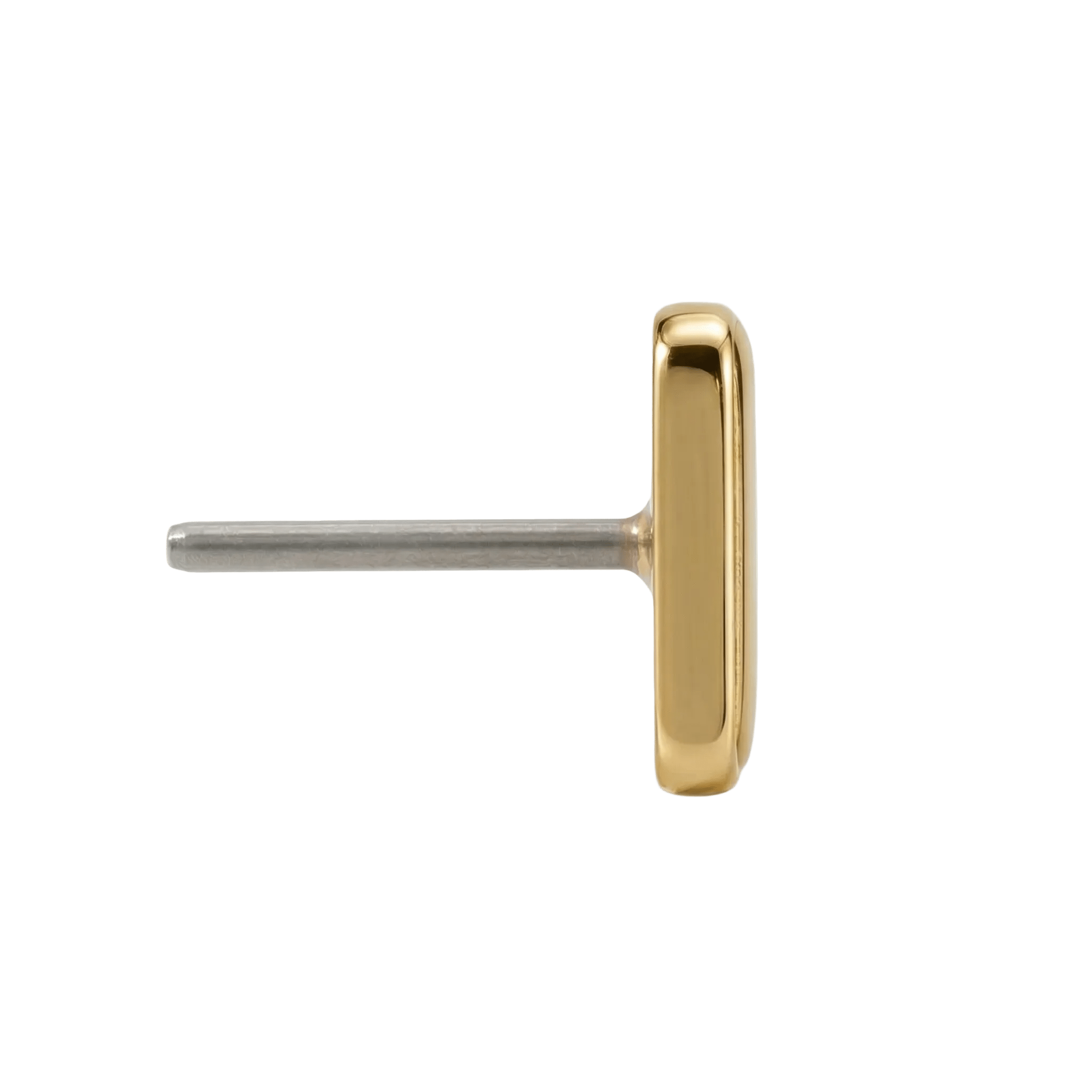 Square – 14K Gold Threadless/Threaded End - piercing - zone.com