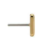 Square – 14K Gold Threadless/Threaded End - piercing - zone.com