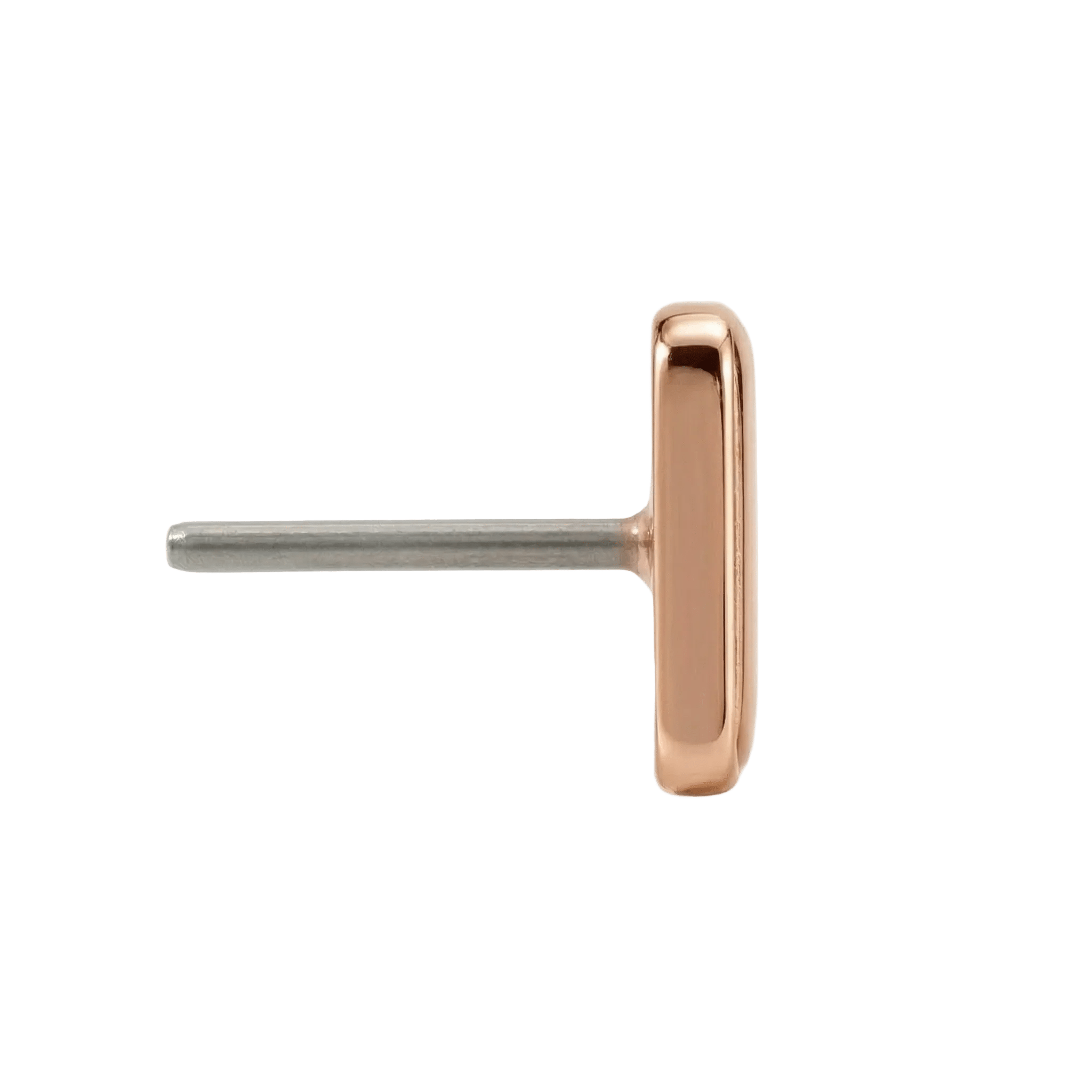 Square – 14K Gold Threadless/Threaded End - piercing - zone.com