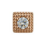 Square Beaded - 14K Gold Threadless/Threaded