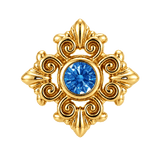 Square Elegance - 14K Gold Threadless/Threaded - piercing-zone.com