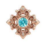 Square Elegance - 14K Gold Threadless/Threaded - piercing-zone.com