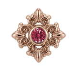 Square Elegance - 14K Gold Threadless/Threaded - piercing-zone.com
