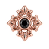 Square Elegance - 14K Gold Threadless/Threaded - piercing-zone.com