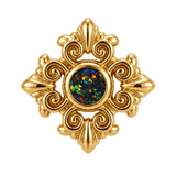 Square Elegance - 14K Gold Threadless/Threaded - piercing-zone.com