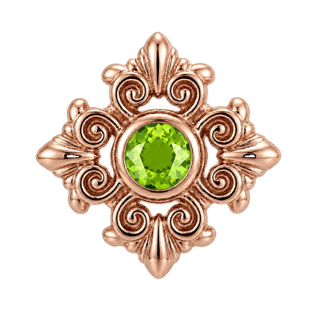 Square Elegance - 14K Gold Threadless/Threaded - piercing-zone.com