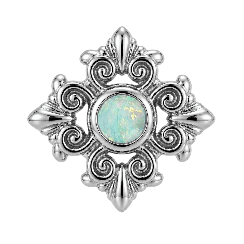 Square Elegance - 14K Gold Threadless/Threaded - piercing-zone.com