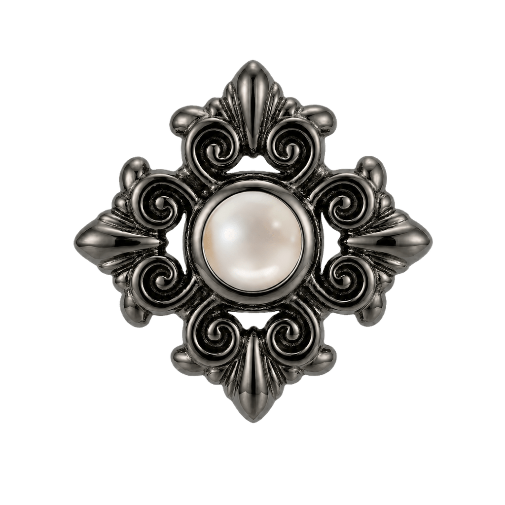 Square Elegance - 14K Gold Threadless/Threaded - piercing-zone.com