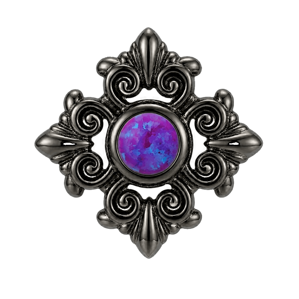 Square Elegance - 14K Gold Threadless/Threaded - piercing-zone.com