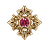 Square Elegance - 14K Gold Threadless/Threaded - piercing-zone.com