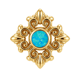 Square Elegance - 14K Gold Threadless/Threaded - piercing-zone.com