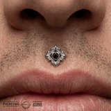 Square Elegance - 14K Gold Threadless/Threaded - piercing - zone.com