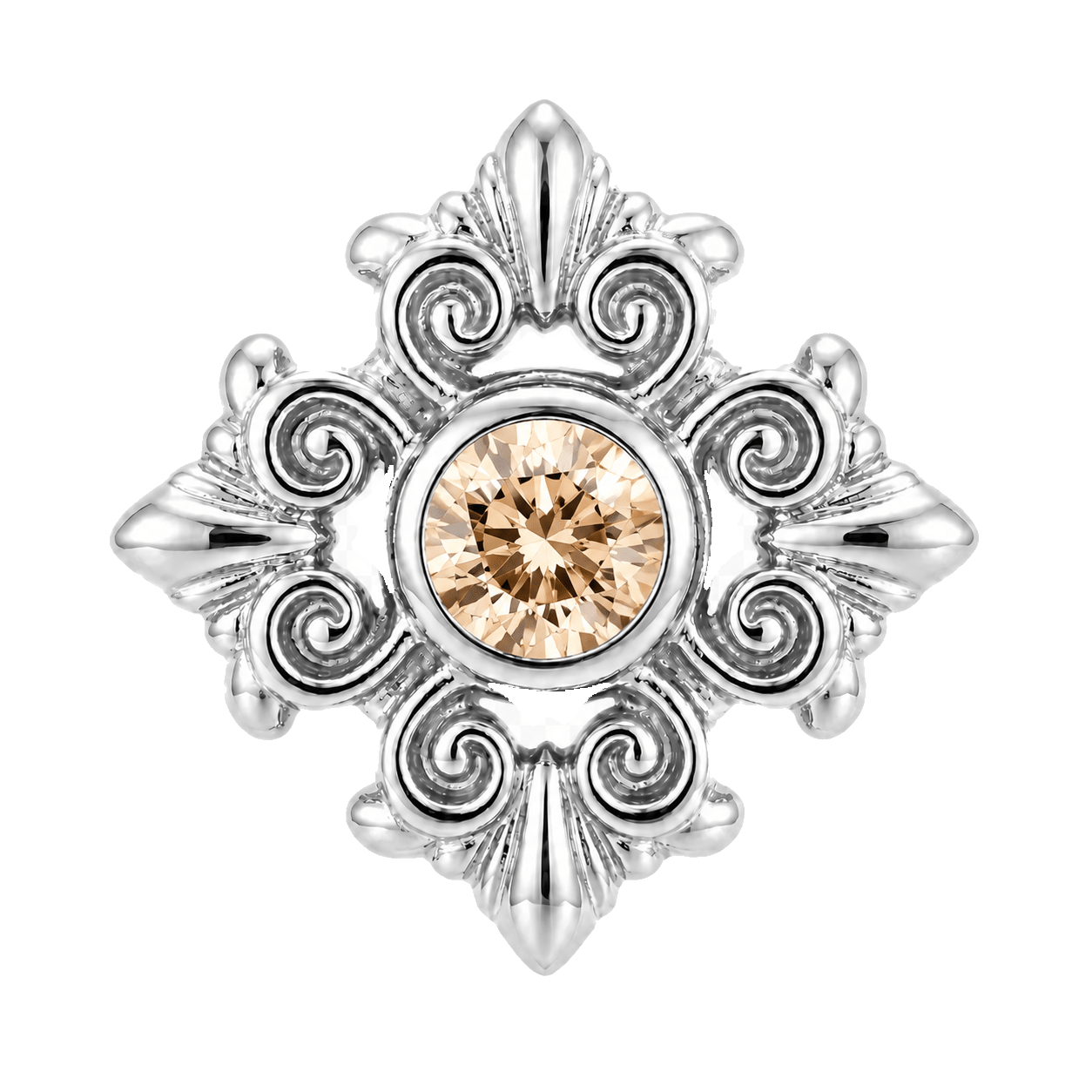 Square Elegance - 14K Gold Threadless/Threaded - piercing-zone.com