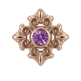 Square Elegance - 14K Gold Threadless/Threaded - piercing-zone.com