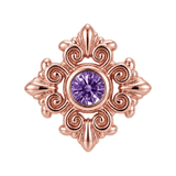 Square Elegance - 14K Gold Threadless/Threaded - piercing-zone.com