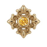 Square Elegance - 14K Gold Threadless/Threaded - piercing-zone.com