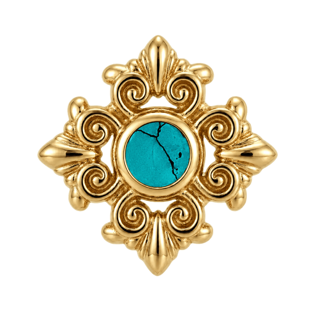 Square Elegance - 14K Gold Threadless/Threaded - piercing-zone.com