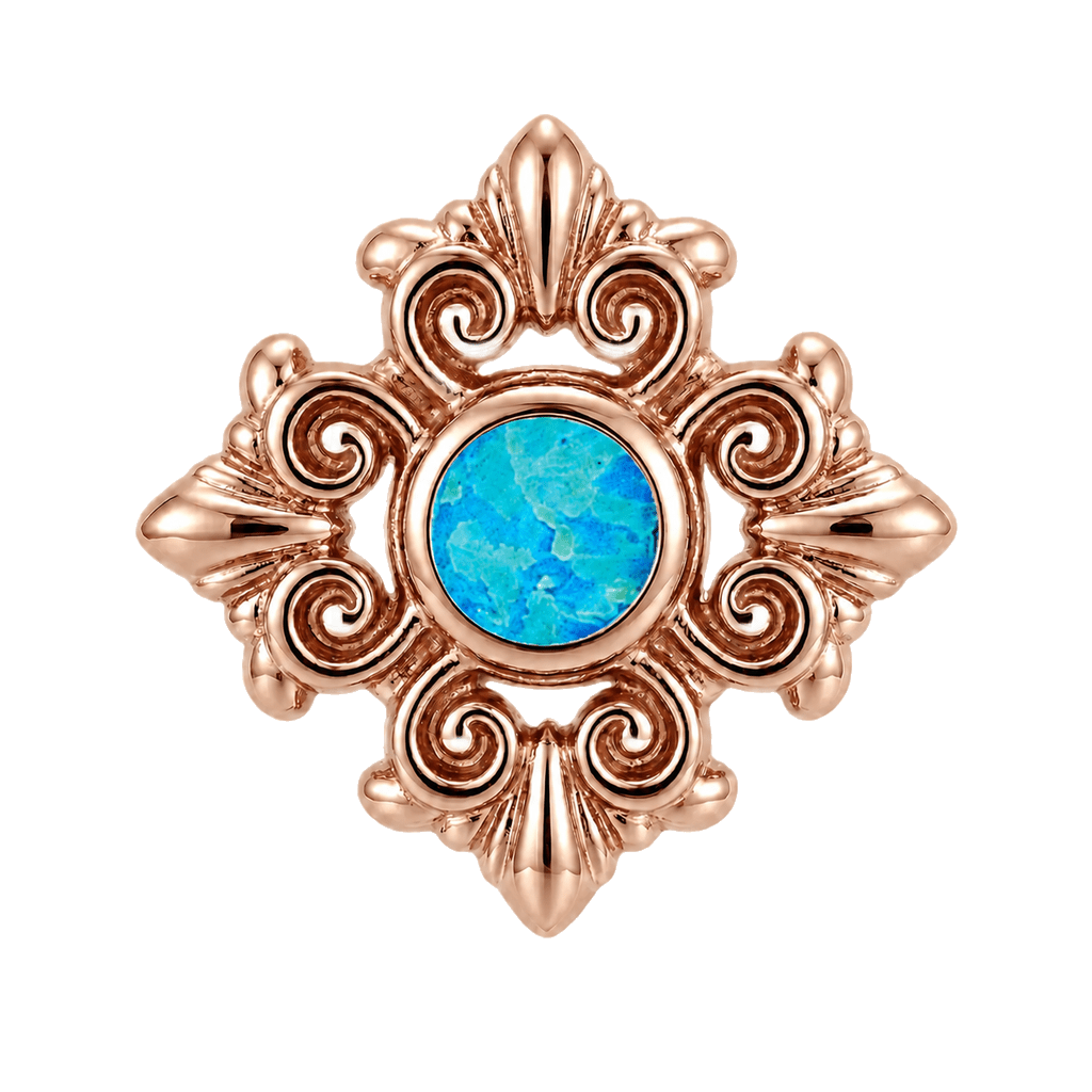 Square Elegance - 14K Gold Threadless/Threaded - piercing-zone.com