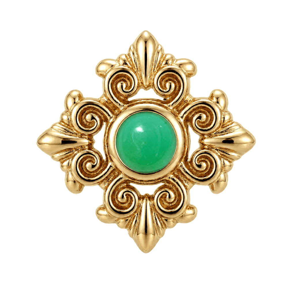 Square Elegance - 14K Gold Threadless/Threaded - piercing-zone.com