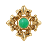 Square Elegance - 14K Gold Threadless/Threaded - piercing-zone.com